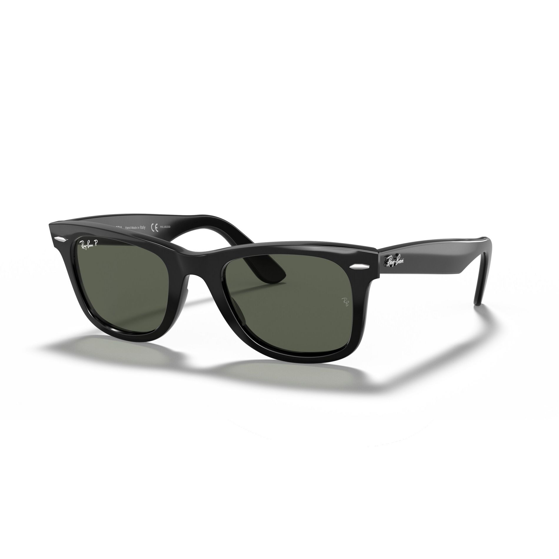 Ray-Ban Original Wayfarer RB2140 54mm Gender Neutral Square Sunglasses Polarized Green Lens