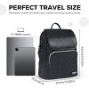 Fmeida Black Backpack for Women Initial Letter Keychain for Backpack Work Bookbag Anti Theft Carry on Backpack - 2 of 3