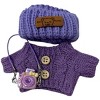 Doll Clothes Superstore Picture Perfect in Purple: Cable Knit Sweater & Lavender Hat for 17.5 Labubu Photographer - 4 of 4
