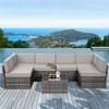 Rbied 7-Piece Wicker Outdoor Sofa Sectional Set Conversation Sets with Cushions - 3 of 4