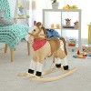 Qaba Kids Plush Ride-On Rocking Horse Toy Cowboy Rocker with Fun Realistic Sounds for Child 3-6 Years Old - 3 of 4