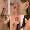 Gold Hoop Earrings Set for Women Trendy, 14K Gold Plated Lightweight Small Gold/Silver Hoop Earrings for Women Chunky Open - 3 of 4