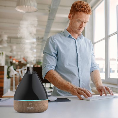 Serenity Whisper-Quiet Black Ultrasonic Aromatherapy Electric Diffuser