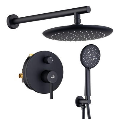 CASAINC 9.5" Wall-mounted Rain Shower Faucet with Handheld