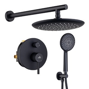 CASAINC 9.5" Wall-mounted Rain Shower Faucet with Handheld - 1 of 4