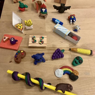  KLUTZ Make Your Own Mini Erasers Toy includes (8)colors of  eraser clay^pencil^clay shaping tool^(2)sheets of papercraft displays :  Klutz: Toys & Games