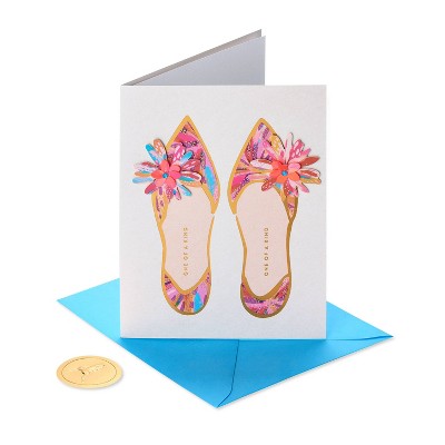 Mother's Day Greeting Card Floral Shoes - PAPYRUS