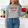Simply Sage Market Women's Graphic Sweatshirt EmbroideredNorth Pole University -Red Ink - 2 of 3