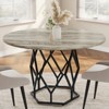 Homhougo 47 Inch Round Dining Table, Farmhouse Dining Kitchen Table for 4-6 People, Kitchen & Dining Room Tables Gray - 4 of 4