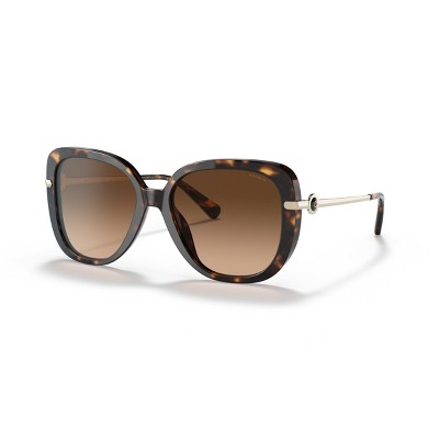 Coach HC8320 55mm Woman Square Sunglasses Dark Brown Gradient Lens