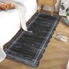 Modern Solid Scalloped Area Rug Machine Washable Rug  with Non-Slip Backing  Low Pile Stain Resistant Floor Cover for Living Room Bedroom Office - 4 of 4