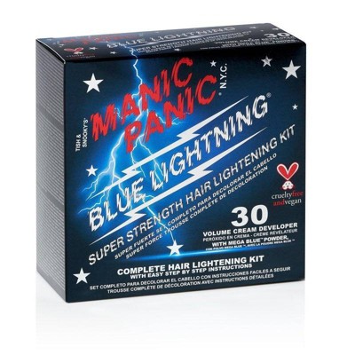 Manic Panic Blue Lightning Hair Bleach Kit 30 Volume with Mega Blue Powder_0