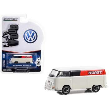 1969 Volkswagen Type 2 Panel Van White with Black and Red Stripes "Hurst Shifters" 1/64 Diecast Model Car by Greenlight