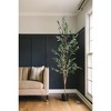 Forever Leaf 84" Artifical Olive Tree in Black Pot, Indoor Artificial Plant for Home Decor - 2 of 4