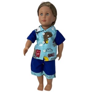 Doll Clothes Superstore Handmade Dino Soccer Print Set Fits Our Generation American Girl And My Life Dolls - 1 of 4