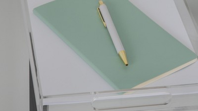 Clear Acrylic Letter Tray with Handles and Anti-Slip Feet