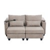 YOOCOZZ 63" Convertible Chaise Lounge Sofa Bed with USB Ports, Cup Holders, Phone Holder & Storage - 2 of 4