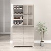 Sevobal Utility Storage Cabinets Shoes Storage Cabinet with Mirror Door, Shoe Organizer Shelves for Hallway Bedroom Entryway, White, 24.8"*13.2"*50" - 2 of 4