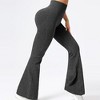 BABYYER Women Ribbed Flare Leggings, High Waist Stretchy Yoga Pants, Lightweight Workout Fitness Trousers - 4 of 4