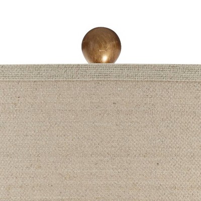 White Grooved Ceramic Table Lamp with Taupe Drum Shade