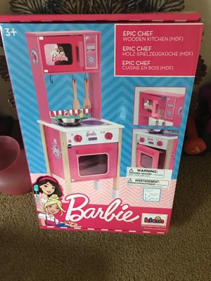 Theo Klein Barbie Epic Chef Wooden Toy Kitchen Cooking Playset