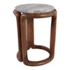 Artistic End Table, Side Table, or Small Night Stand - Polished Wood Bedside Table with Marble Top for Chic Bedroom or Living Room Decor - 4 of 4