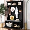 4-in-1 Entryway Bench with Coat Rack - 2 of 4
