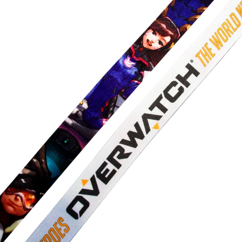 Surreal Entertainment OFFICIAL Overwatch Lanyard | Feat. D. Va & More | Includes ID Holder & Logo Coin, 4 of 8