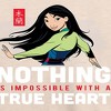 Women's - Disney Princess - Mulan Nothing Is Impossible Lightweight French Terry Wide Neck Long Sleeve Shirt - 2 of 4