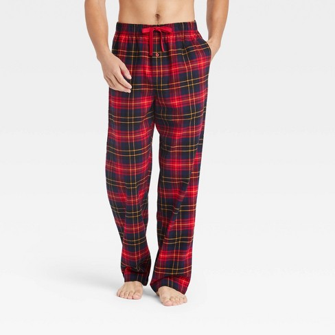Men's Plaid Flannel Lounge Pajama Pants - Goodfellow & Co™ Red Xl : Target
