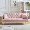 NicBex 73 Inch Velvet Convertible Folding Futon Sofa Bed for Living Room,Office,Apartment,Bedroom - 2 of 4