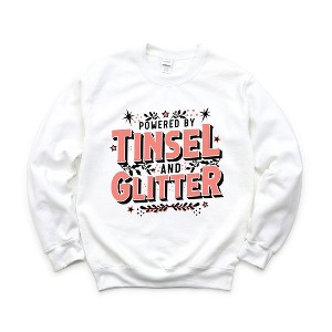 Simply Sage Market Women's Graphic Sweatshirt Powered By Tinsel and Glitter - 1 of 4