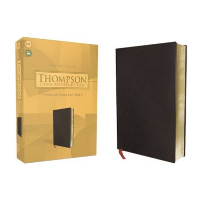 Kjv, Thompson Chain-Reference Bible, Bonded Leather, Black, Red Letter - by  Zondervan (Leather Bound)