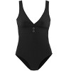 Women's Button Detail V-Neck One Piece Swimsuit - LASCANA - 4 of 4