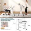 Rolling Standing Desk Height Adjustable 27-43in, Mobile Stand Up Computer Desk - 2 of 4