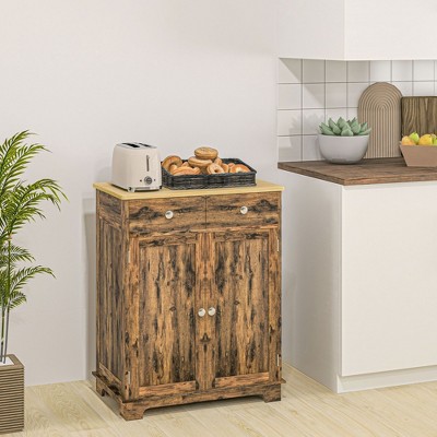 NicBex 2-Drawer File Cabinet Under Desk Storage with 2 Doors and Adjustable Shelf Storage Cabinet for Home, Office