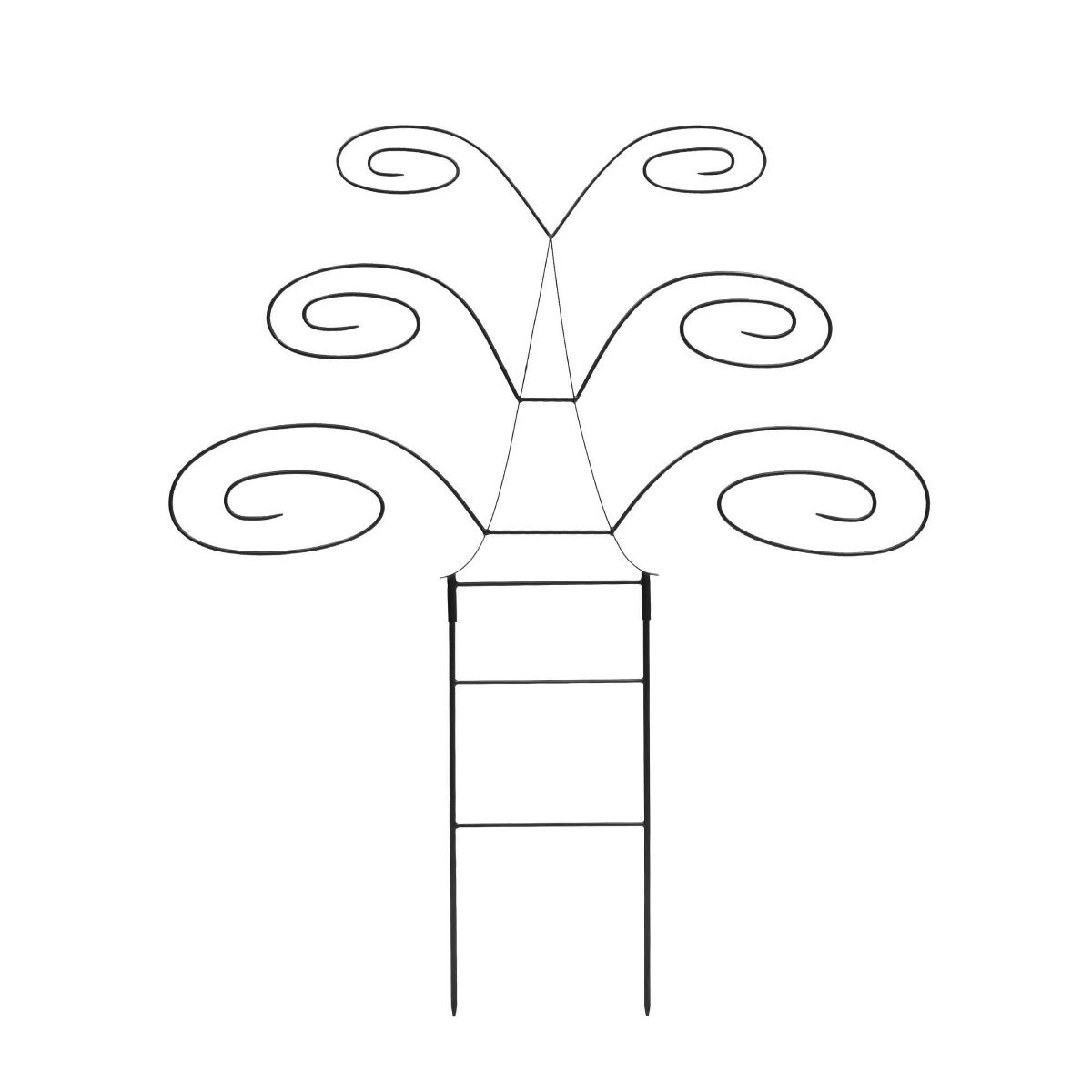 ACHLA Designs 49.75" Outdoor Garden Butterfly Wrought Iron Trellis