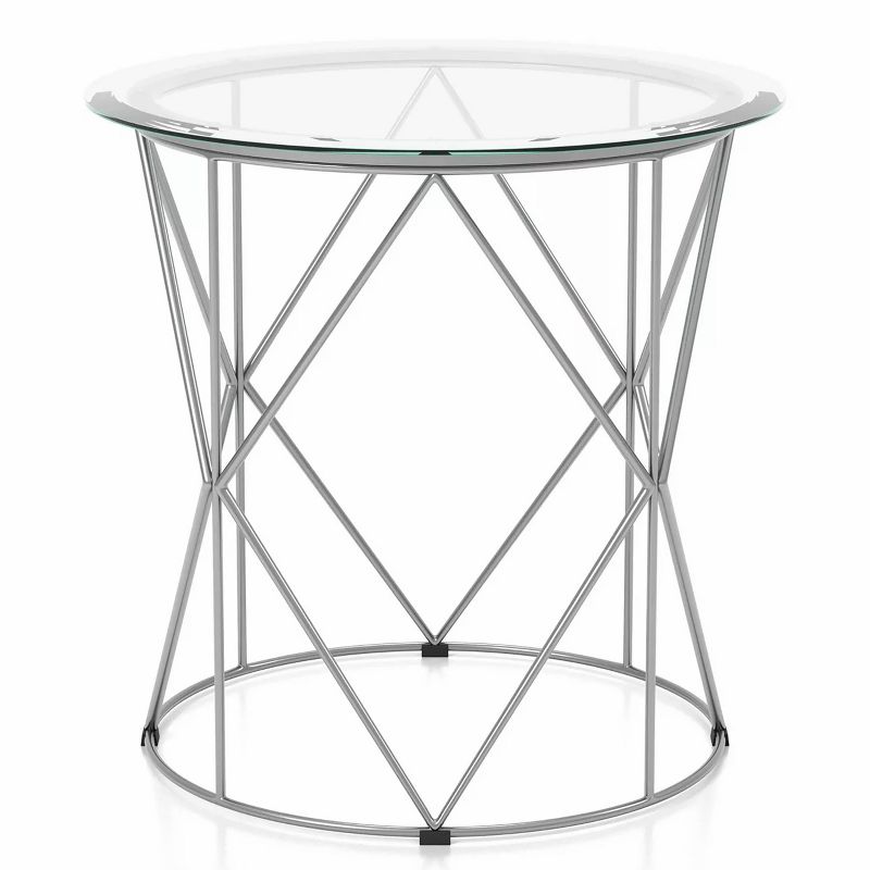 Relm Glass Top End Table Chrome - miBasics, 4 of 6