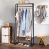 KTMBDW Clothes Rack with Wood Shelf, Freestanding Clothing Rack，Garment Rack, Standing Metal Sturdy Clothing Rack For Small Space - 2 of 4