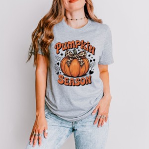 Simply Sage Market Coquette Pumpkin Season Leopard Short Sleeve Tee - 1 of 4