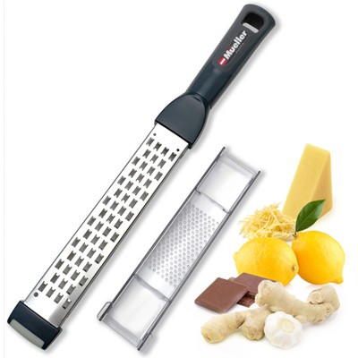 Mueller Ultra Bi-Directional Citrus Zester & Cheese Grater - Gray