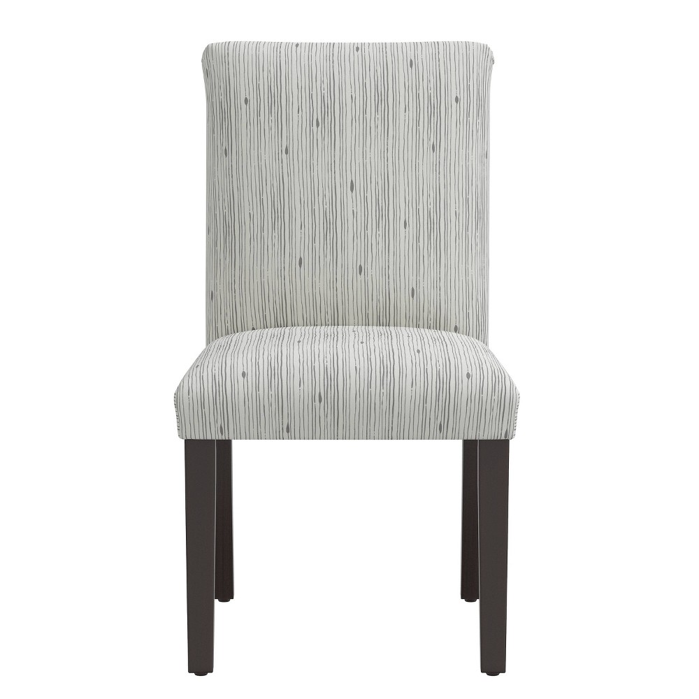 Photos - Chair Skyline Furniture Printed Parsons Dining  Shibori Stripe Gray