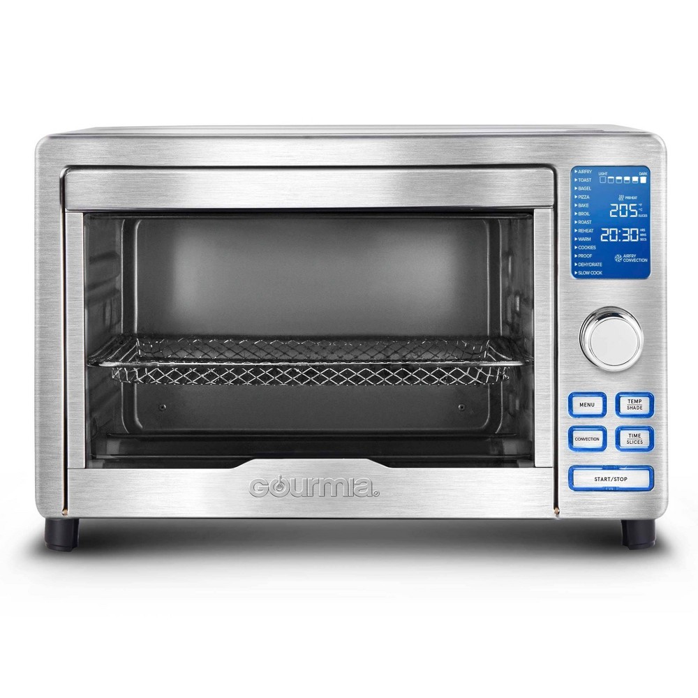 Photos - Fryer Gourmia Digital Stainless Steel Toaster Oven Air  – Stainless Steel: 1700W, Dishwasher-Safe, Airfryer Toaster Oven 