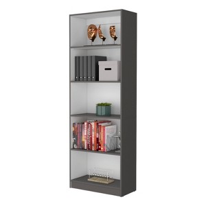 FONTOI Bookcase with 5-Shelf, Bookcase with Five Storage Shelves for Small Space Home Office Library, Multicolored, 24.7"*71.1"*11.7" - 1 of 4