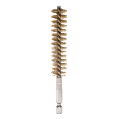 Unique Bargains Sturdy Wear-resistant 1/4" Hex Shank Handle Cleaning Brass Bore Brush
