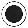 Kate and Laurel Newfield Round Metal Wall Clock, 22" Diameter, Rustic Brown and Black - 4 of 4