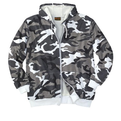 Boulder Creek by KingSize Men's Big & Tall Full-Zip Thermal Hoodie