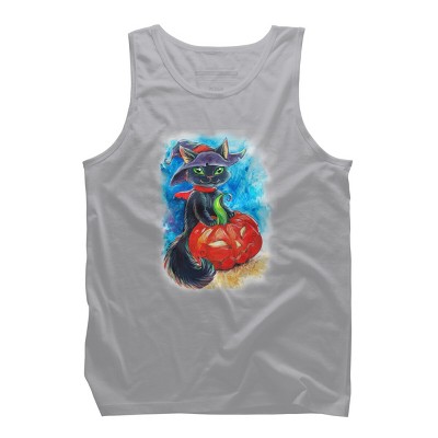 Men's Design By Humans halloween. the witch cat By POLINART Tank Top