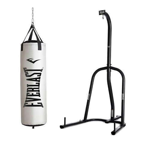 Everlast Nevatear Fitness Workout 70 Pound Heavy Boxing Gym Punching Bag And Powder Coated Heavy Bag Stand, Black : Target