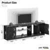 Bestier 70" TV Stand for up to 75 inch TV, LED Gaming Entertainment Center with Storage Cabinet, Media Console with Adjustable Tempered Glass Shelf - 2 of 4